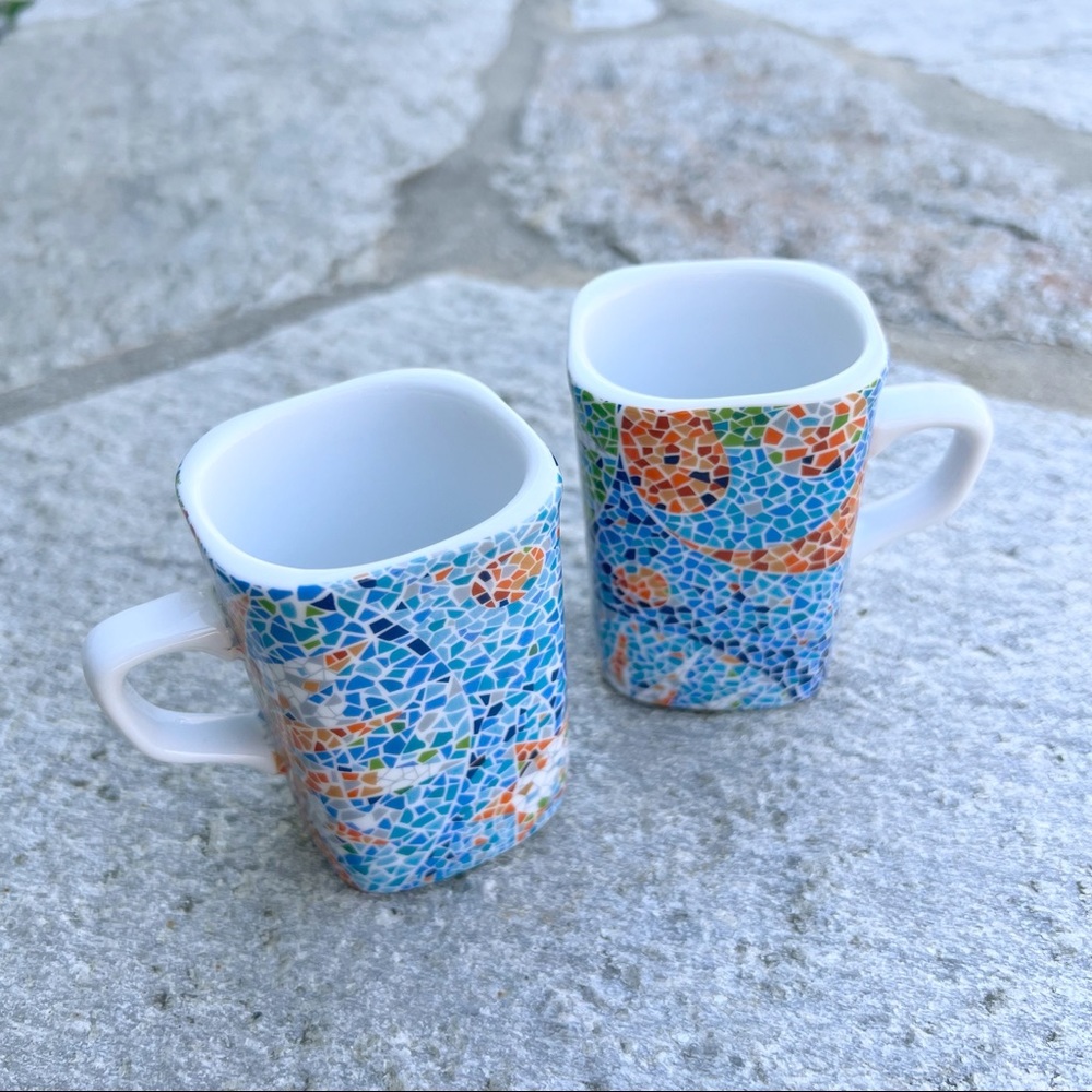 Barcelona Ceramic Espresso Cups. Set of 2.